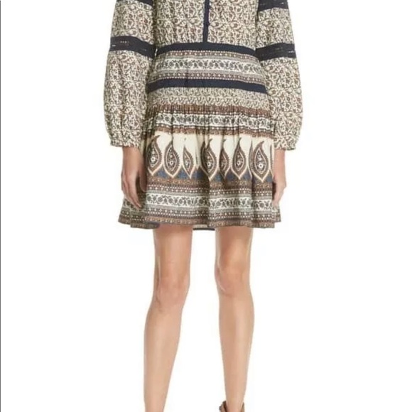 New Sea Contrast Binding Print Dress Size 8 - Picture 2 of 6